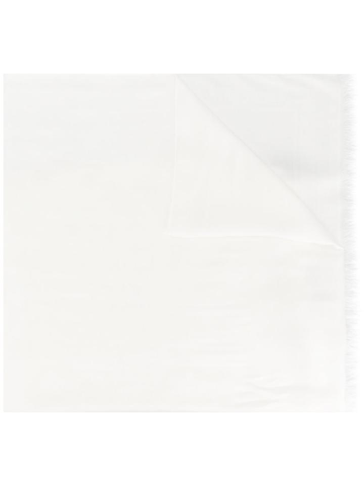 Emporio Armani Frayed Hem Scarf - White