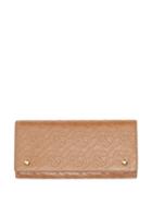 Burberry Monogram Leather Continental Wallet - Neutrals