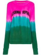 The Elder Statesman Tie Dye California Intarsia Cashmere Sweater -