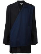 Yohji Yamamoto Asymmetric Panel Shirt, Men's, Size: 2, Black, Cotton/rayon