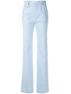 Reinaldo Lourenço High Waisted Straight Trousers - Blue