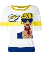 Ermanno Scervino Knitted Pop Art Top - White