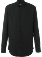 Dsquared2 Pin Detail Collar Shirt, Men's, Size: 48, Black, Cotton
