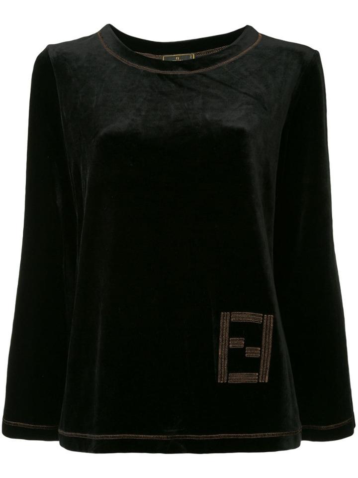 Fendi Pre-owned Long Sleeve Sweatshirt - Black