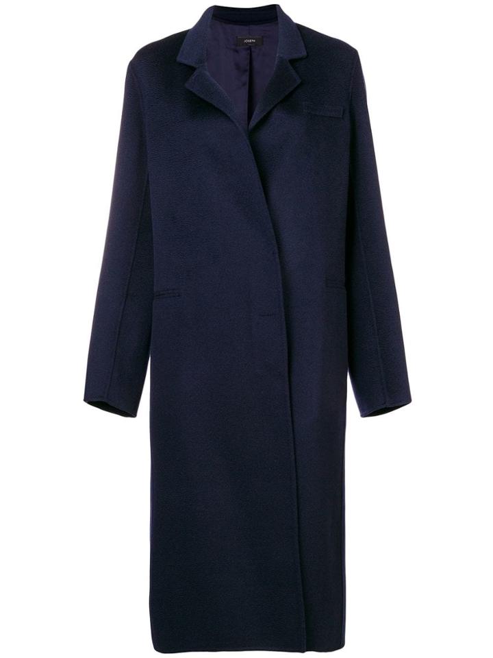 Joseph Single-breasted Coat - Blue