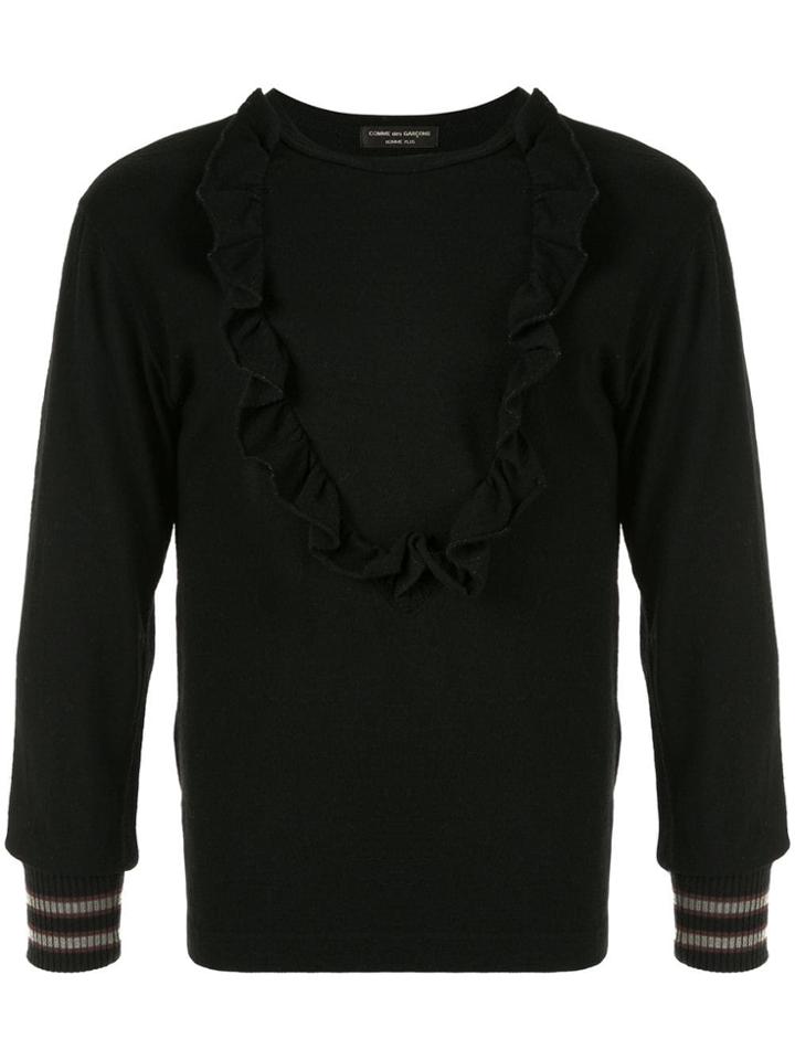 Comme Des Garçons Vintage Ruffle Trim Jumper - Black