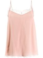 Luisa Cerano Lace Trim Camisole Top - Pink