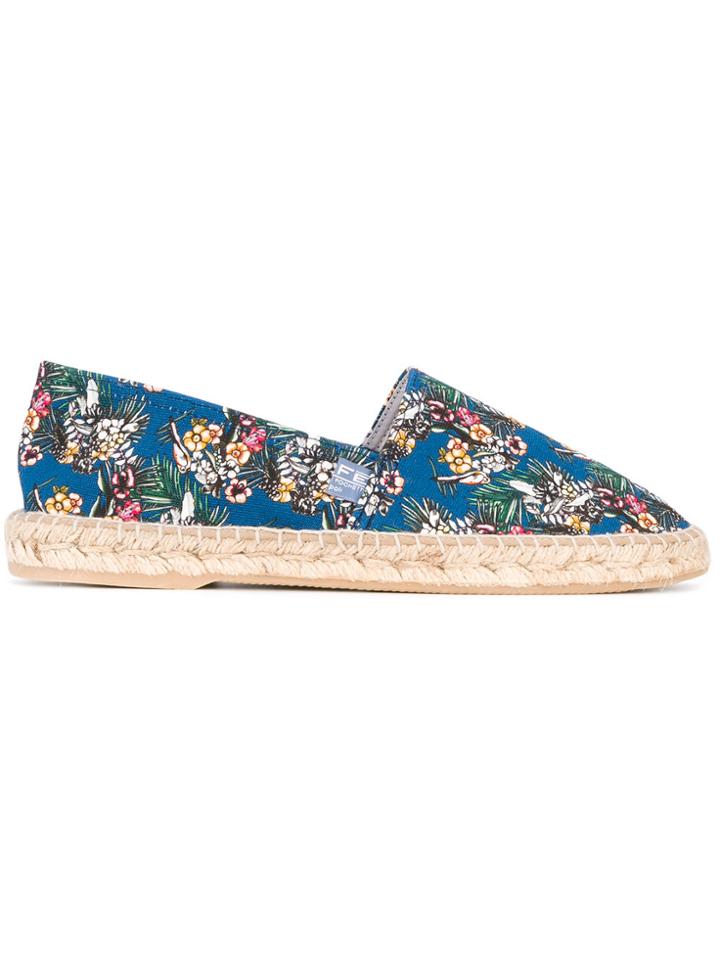 Fefè Parrot Print Espadrilles - Blue