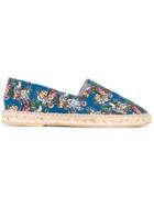 Fefè Parrot Print Espadrilles - Blue