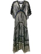 Peter Pilotto Metallic Silk-blend Gown, Women's, Size: Large, Blue, Viscose/spandex/elastane/polyester/spandex/elastane
