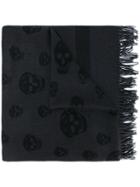 Alexander Mcqueen - Fringed Scarf - Men - Cashmere/wool - One Size, Black, Cashmere/wool