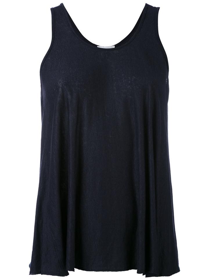 Forte Forte - Draped Tank Top - Women - Linen/flax - I, Blue, Linen/flax