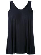 Forte Forte - Draped Tank Top - Women - Linen/flax - I, Blue, Linen/flax