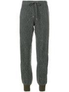 See By Chloé Perforated Argyle Track Trousers - Green