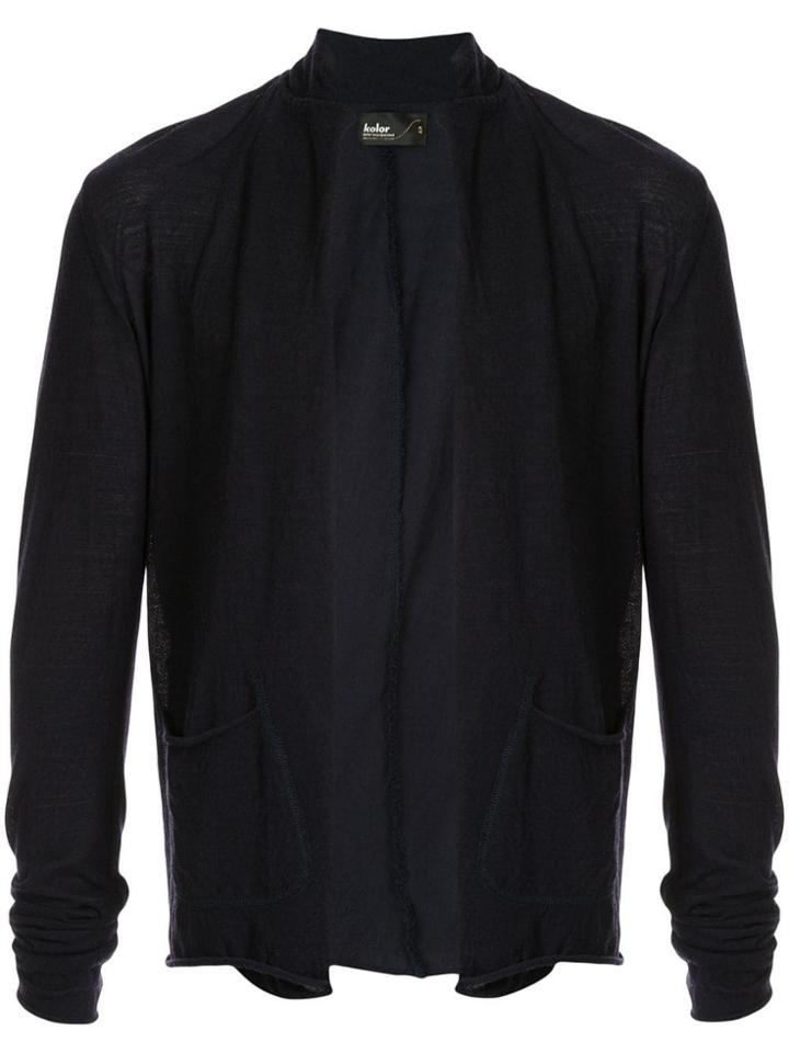 Kolor Open Front Jacket - Black