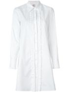 Antonio Marras Frill Placket Shirt Dress, Women's, Size: 44, White, Cotton