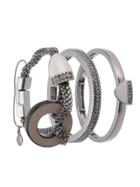 Camila Klein Magnet Three Bracelets Set - Metallic