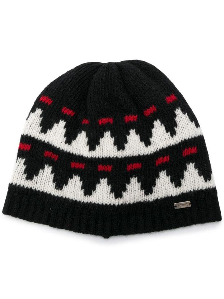 Saint Laurent Boho Print Beanie - Black