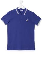 Moncler Kids - Classic Polo Shirt - Kids - Cotton - 14 Yrs, Boy's, Blue