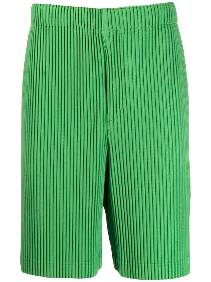 Homme Plissé Issey Miyake Plissé Shorts - Green