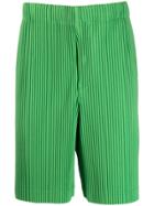 Homme Plissé Issey Miyake Plissé Shorts - Green