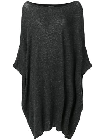 Album Di Famiglia Oversized Sweater Dress - Black