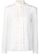 Vanessa Seward Frilled Band Collar Blouse - White