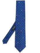 Etro Embroidered Motif Tie - Blue