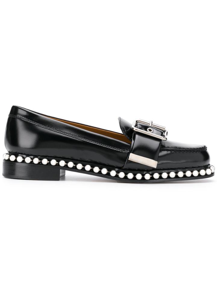 Chloé Embellished Studded Loafers - Black