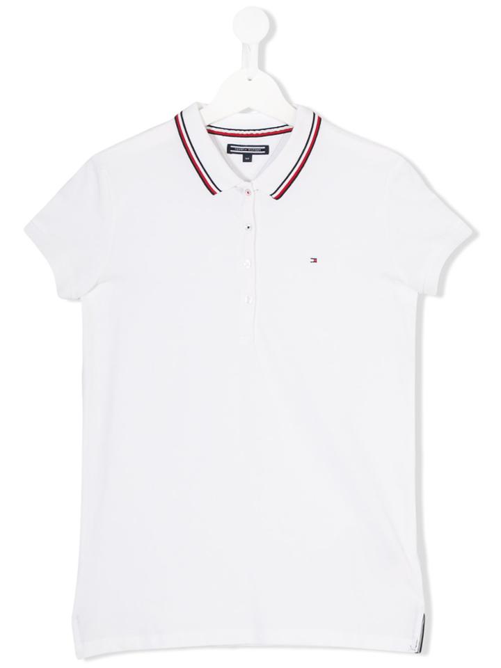 Tommy Hilfiger Junior Teen Short Sleeve Polo Shirt - White