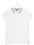 Tommy Hilfiger Junior Teen Short Sleeve Polo Shirt - White