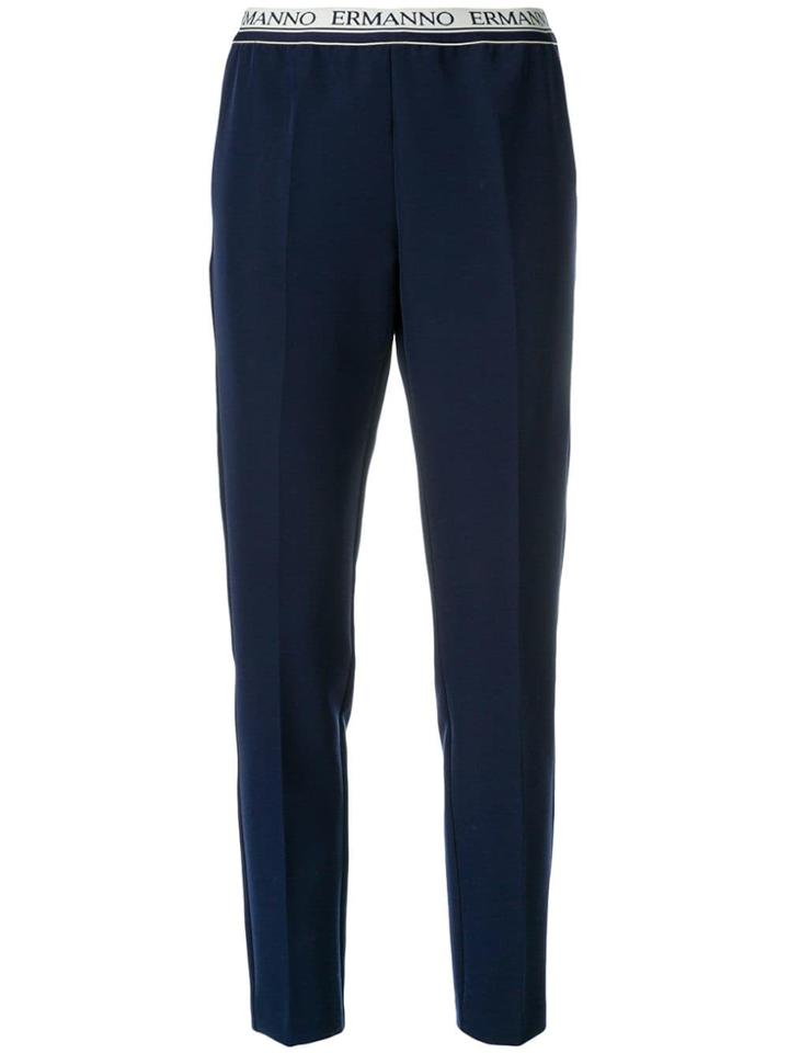 Ermanno Ermanno Logo Waistband Leggings - Blue
