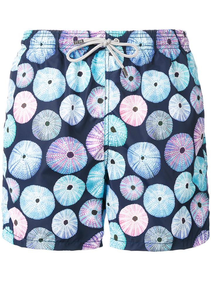 Mc2 Saint Barth - Printed Swim Shorts - Men - Polyamide/polyester/spandex/elastane - L, Blue, Polyamide/polyester/spandex/elastane
