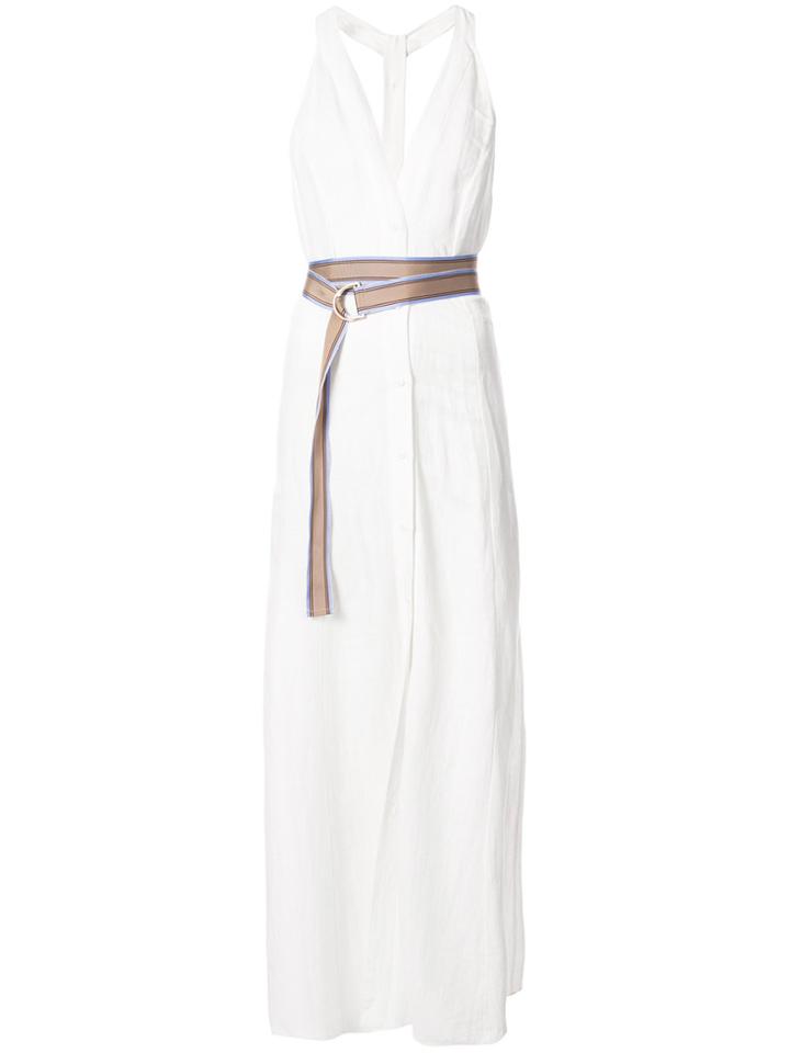 Dvf Diane Von Furstenberg Button Front Maxi Dress - White