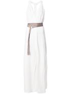 Dvf Diane Von Furstenberg Button Front Maxi Dress - White
