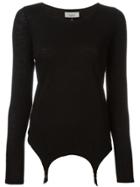 Murmur Suspender Detail T-shirt - Black
