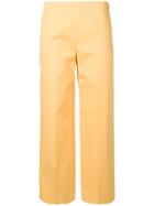 Theory Cropped Trousers - Yellow