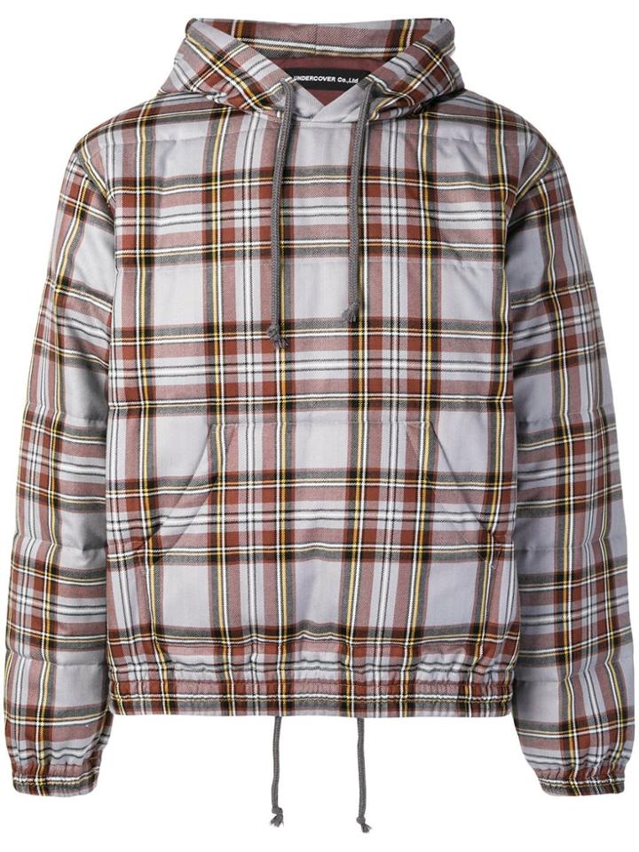 Undercover Reversible Plaid Bomber Jacket - Grey