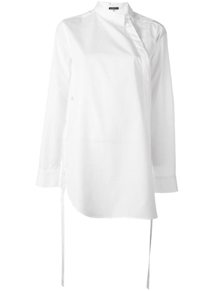 Ann Demeulemeester Dislocated Placket Shirt, Women's, Size: 40, White, Cotton