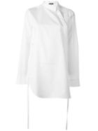 Ann Demeulemeester Dislocated Placket Shirt, Women's, Size: 40, White, Cotton