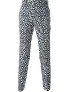 Neil Barrett Pop Art Star Trousers, Men's, Size: 50, Blue, Cotton/polyamide/spandex/elastane