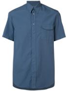 Maison Margiela - Short Sleeve Shirt - Men - Cotton - 38, Blue, Cotton