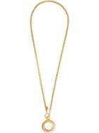 Chanel Pre-owned Mirror Pendant Long Necklace - Gold