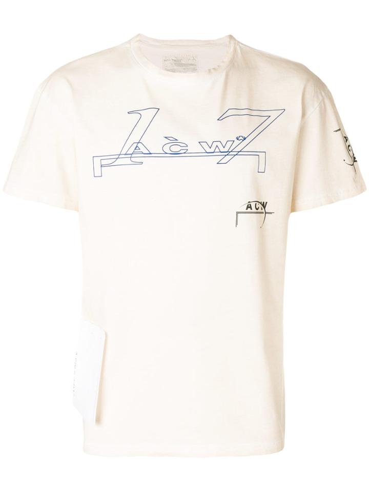 A-cold-wall* Graphic Print T-shirt - Neutrals