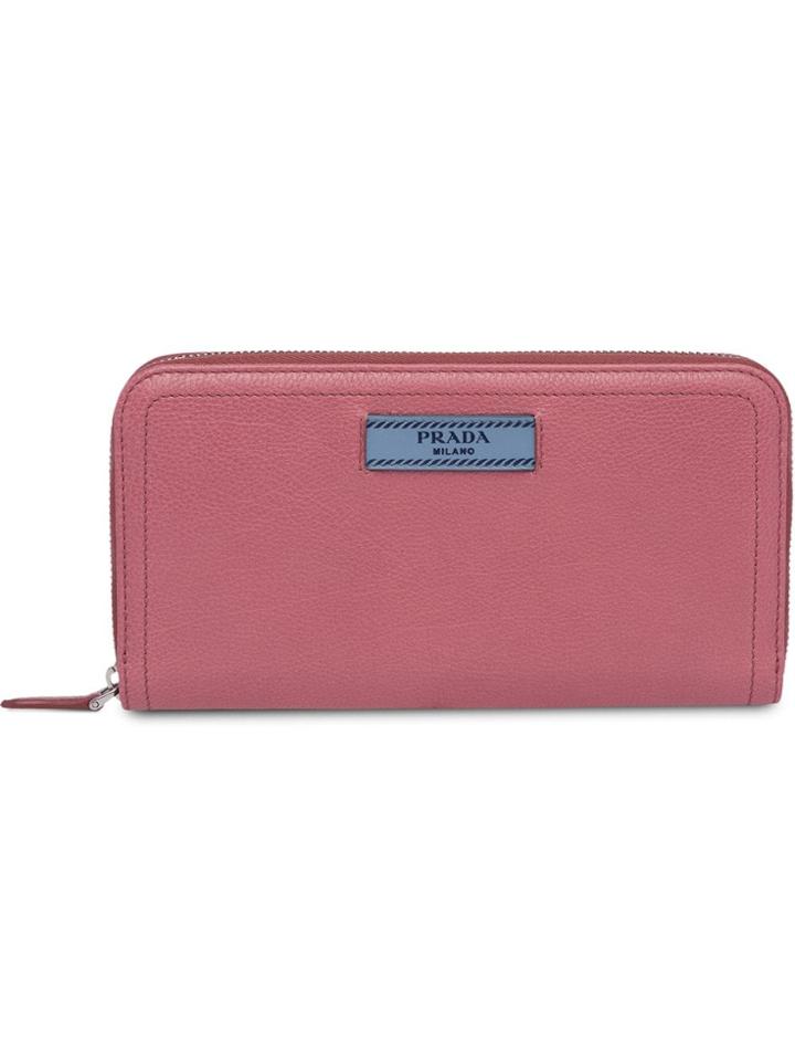 Prada Leather Wallet - Pink