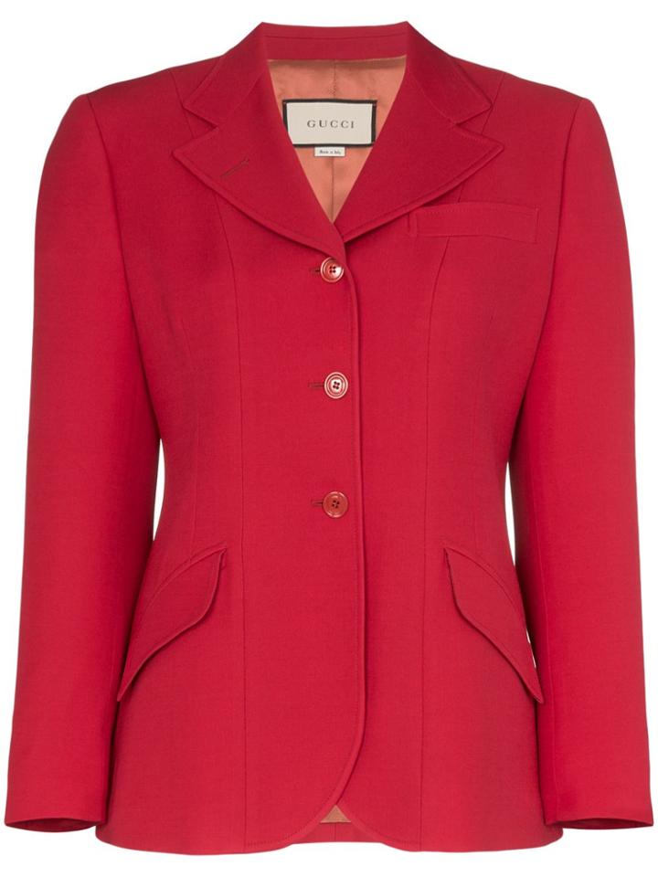 Gucci Gucci Clrd Ls Jkt Shrkn Ft Sb - Red