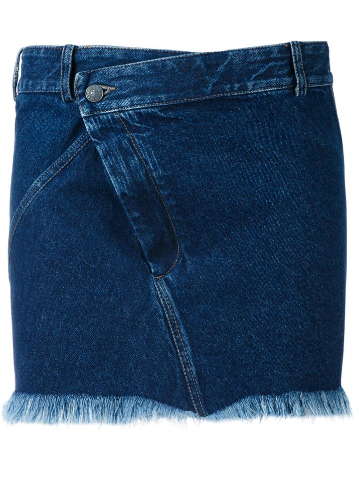 A.f.vandevorst - Short Denim Skirt - Women - Cotton - 42, Blue, Cotton