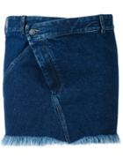A.f.vandevorst - Short Denim Skirt - Women - Cotton - 42, Blue, Cotton
