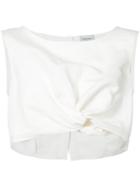 Rachel Comey - Cropped Tank Top - Women - Silk/linen/flax - Xs, White, Silk/linen/flax