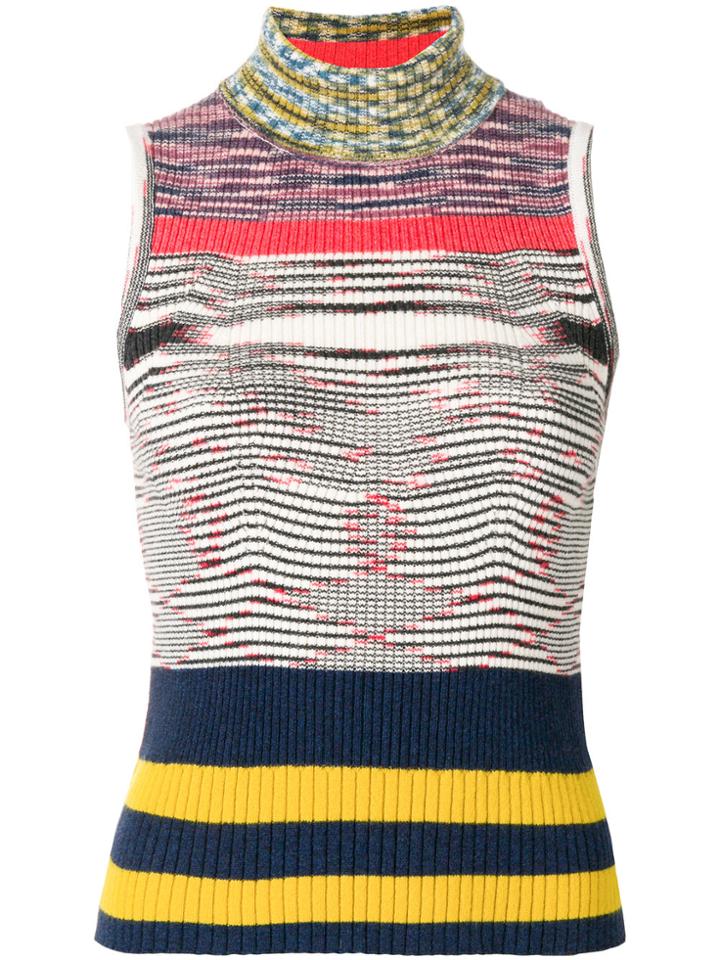 Missoni Roll-neck Striped Top - White